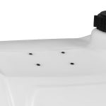 Close shot of the 12-volt pump mounting holes on the 60-gallon white spot sprayer tank