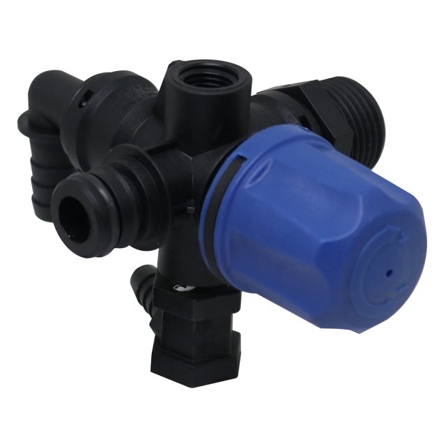 Front side of pressure regulator