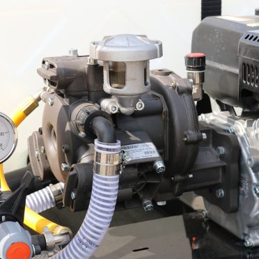 Comet APS 41 diaphragm pump on 60-gallon tree skid sprayer